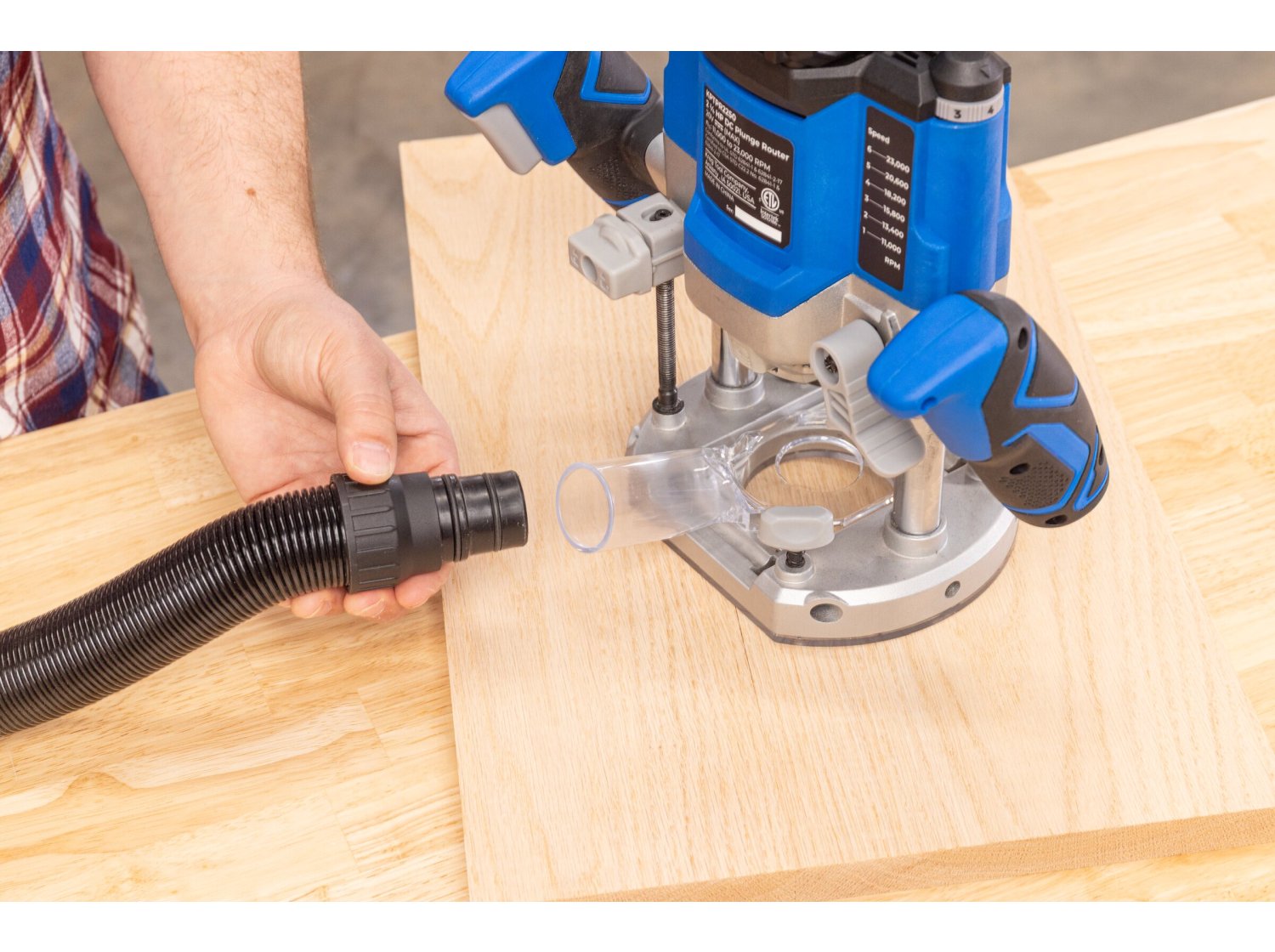 Kreg 20V Cordless Ionic Drive 2 -1/4 Horsepower Plunge Router 4.0Ah Kit (KPTBPR225B)
