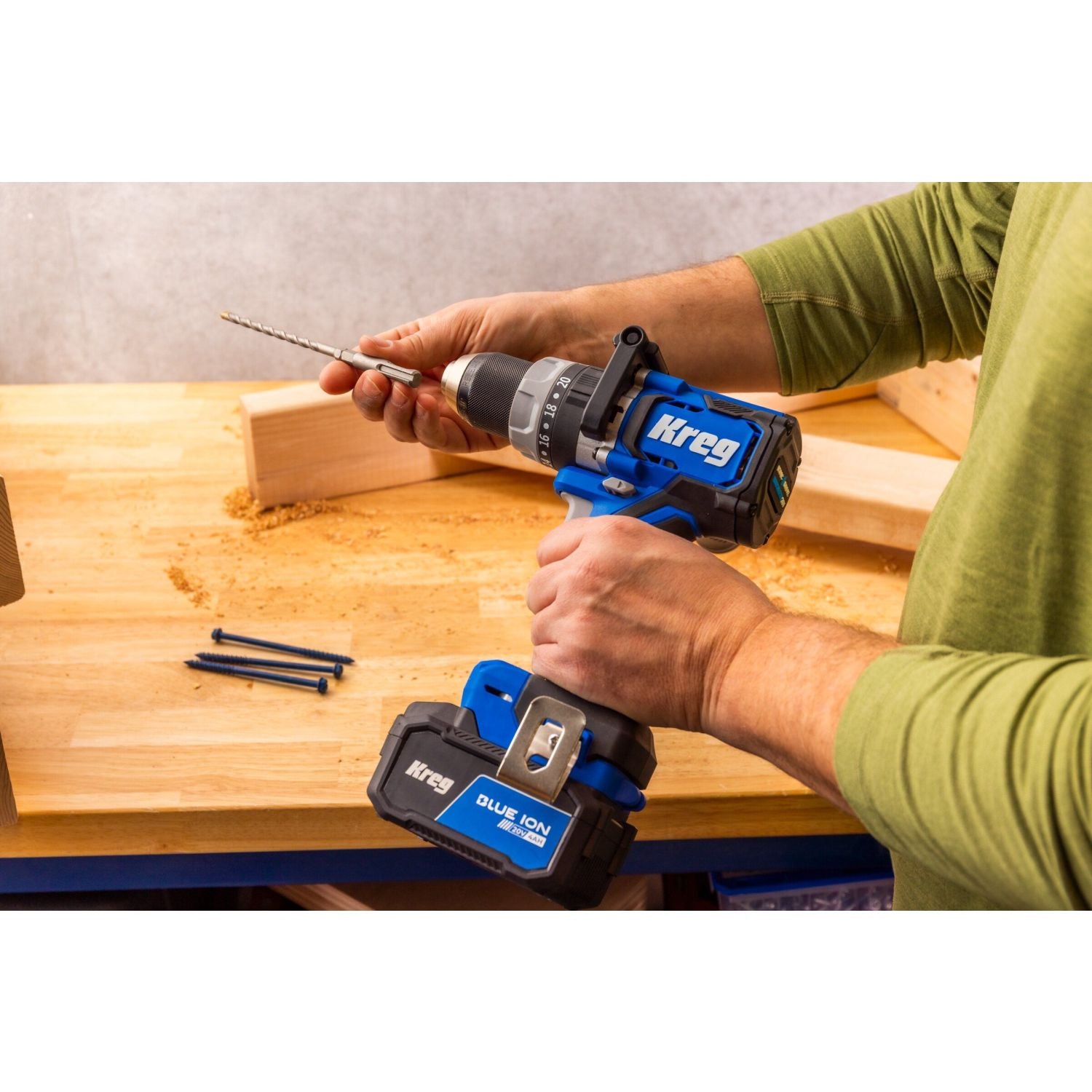 Kreg KPTHD050B 20V Ionic Drive 1/2-in. High Speed Hammer Drill, Tool Only