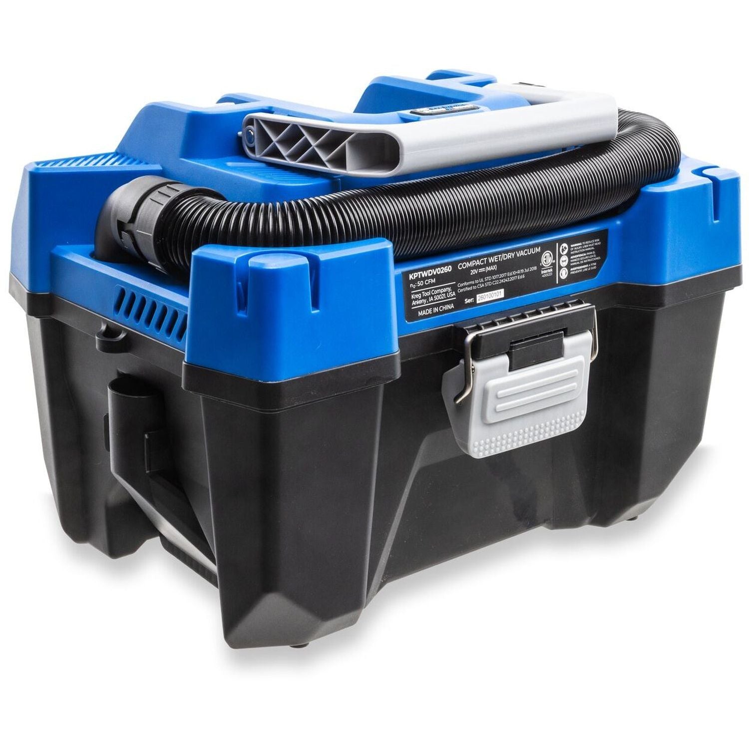 Kreg KPTWDV026B 20V Ionic Drive Wet/Dry HEPA Vac, Tool Only
