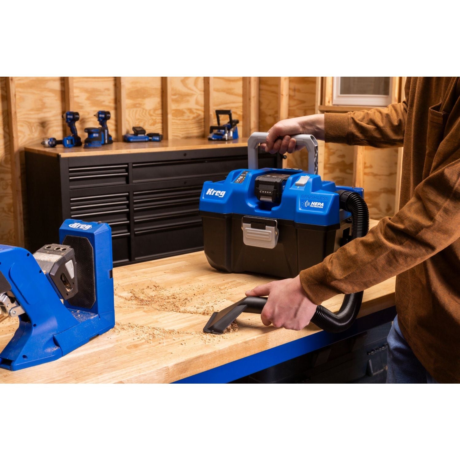 Kreg KPTWDV026B 20V Ionic Drive Wet/Dry HEPA Vac, Tool Only