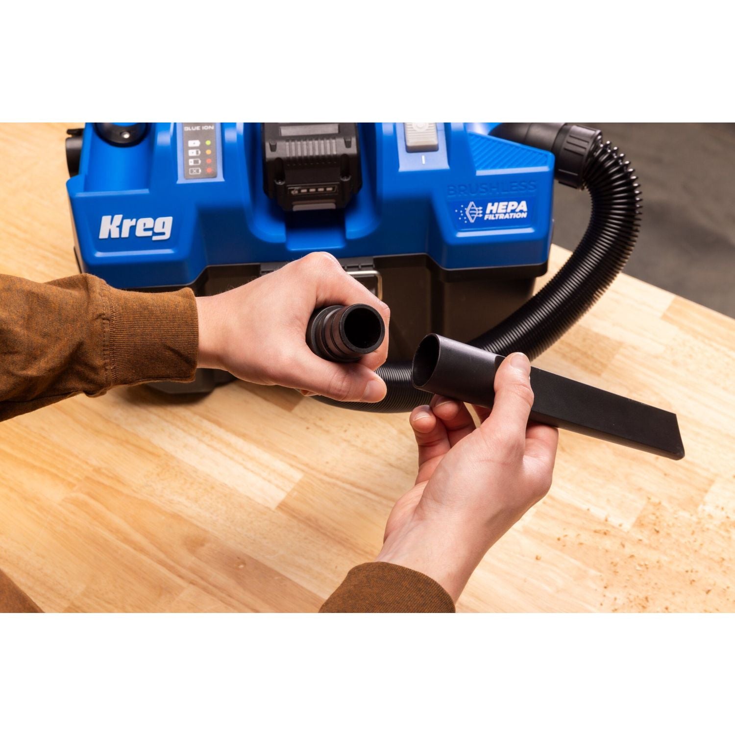 Kreg KPTWDV026B 20V Ionic Drive Wet/Dry HEPA Vac, Tool Only