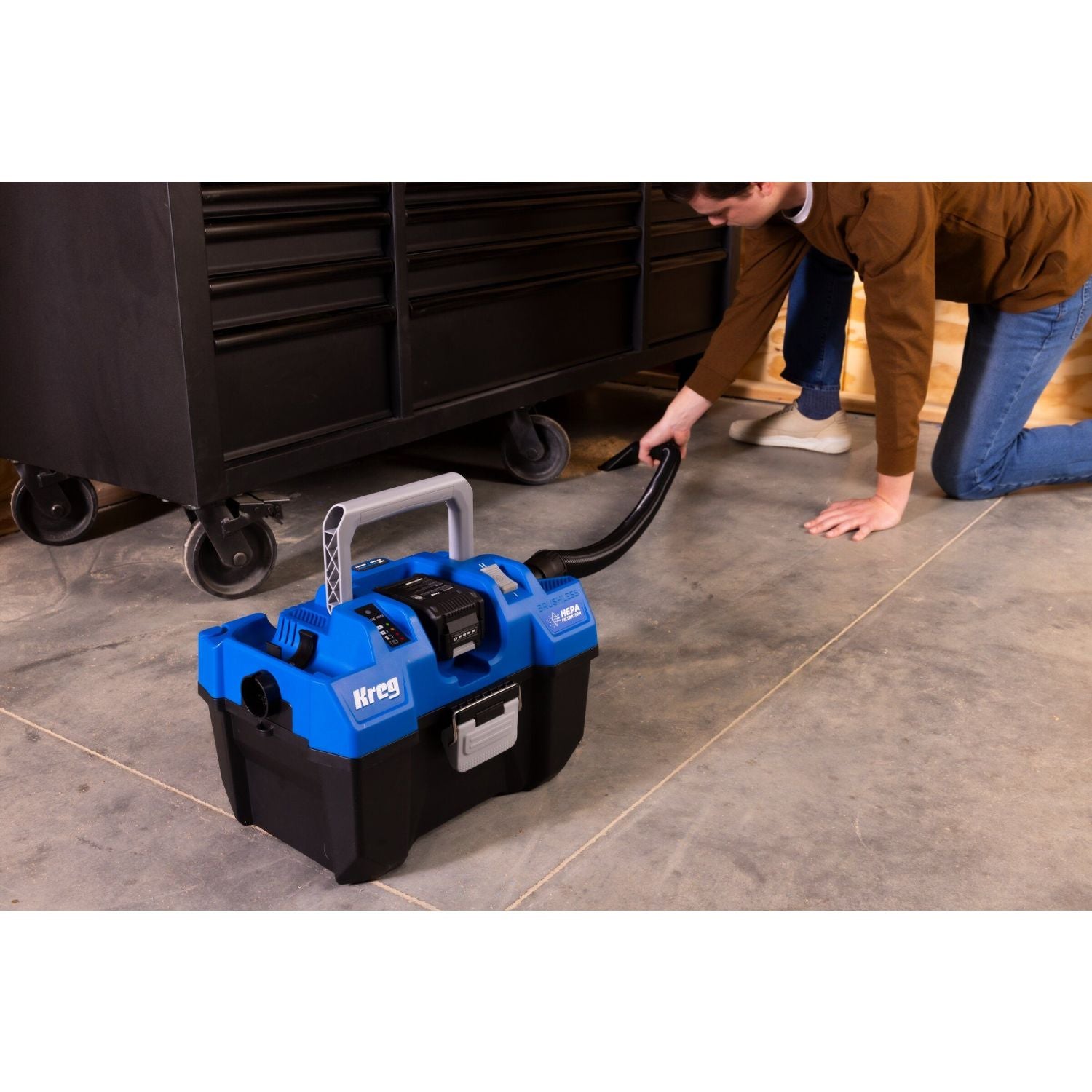 Kreg KPTWDV026B 20V Ionic Drive Wet/Dry HEPA Vac, Tool Only