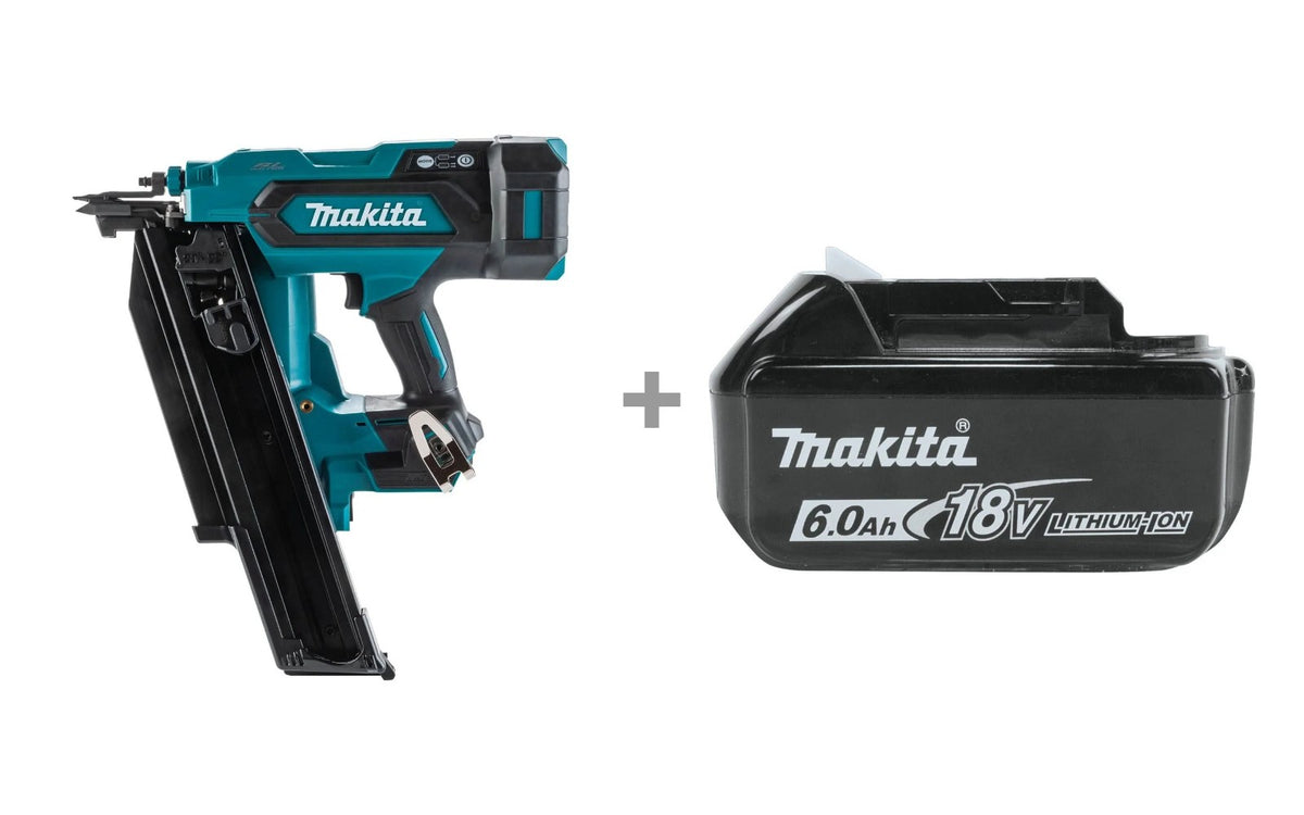 Makita XNB03Z 18V LXT Framing Nailer with BL1860B 18V LXT 6.0Ah Battery