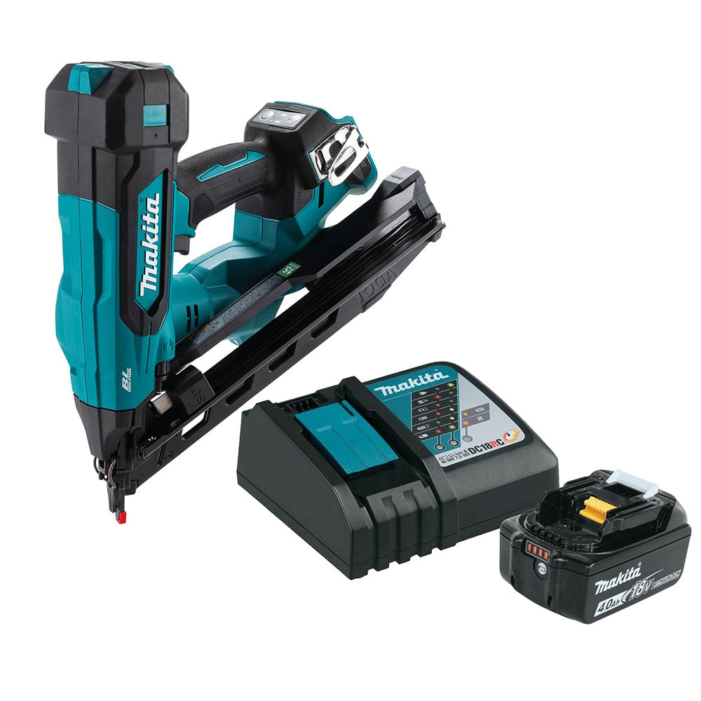 Makita XNB08Z 18V LXT Brushless 2-1/2” 15 Gauge Angled Finish Nailer 4.0Ah Kit