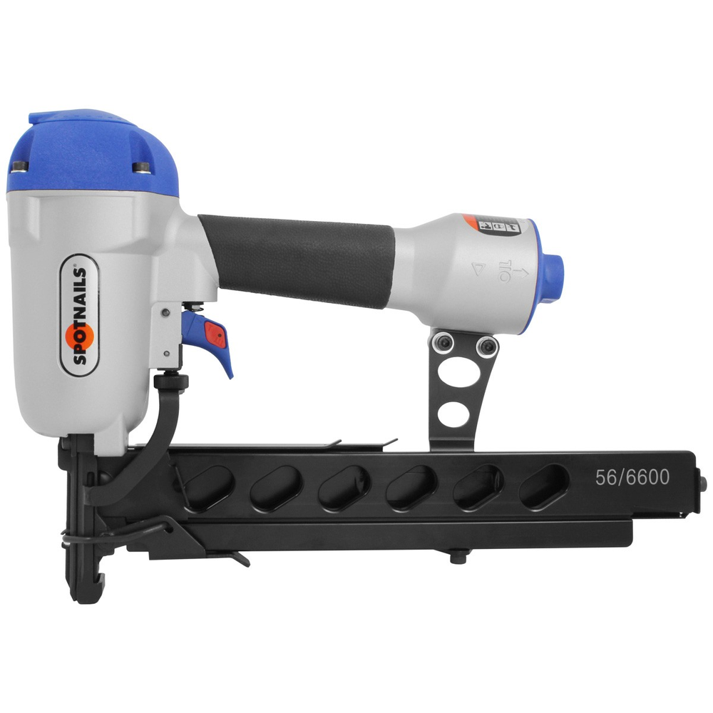 SpotNails X1S6650 16-gauge 7/16-in. medium crown pneumatic stapler, side view