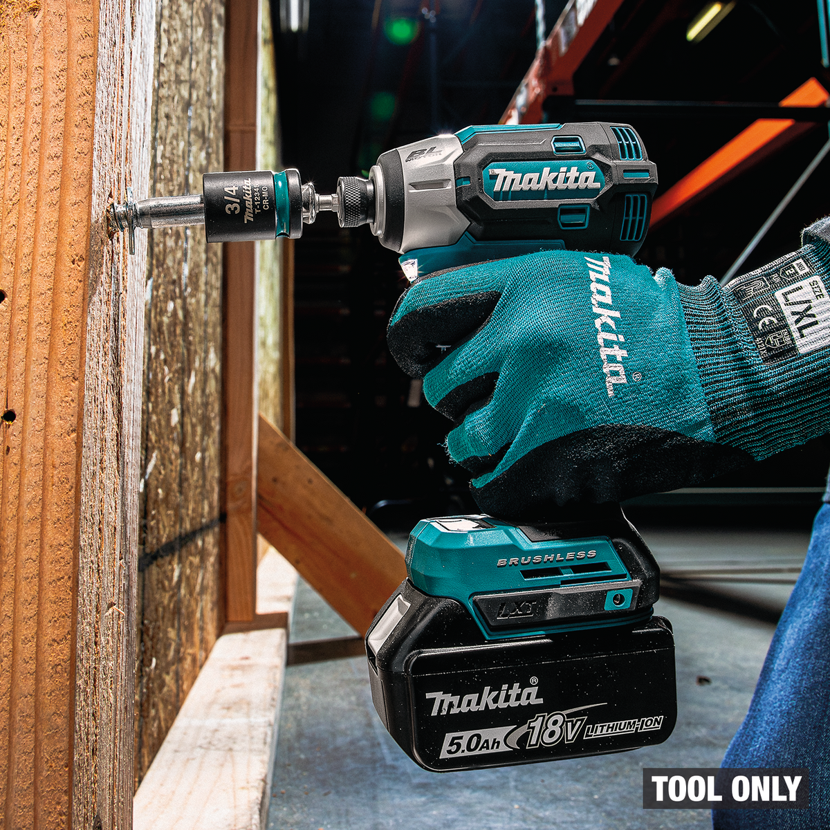 Makita 18V LXT Brushless Quick-Shift Mode 4-Speed Impact Driver (XDT21Z) - in use on the job 7