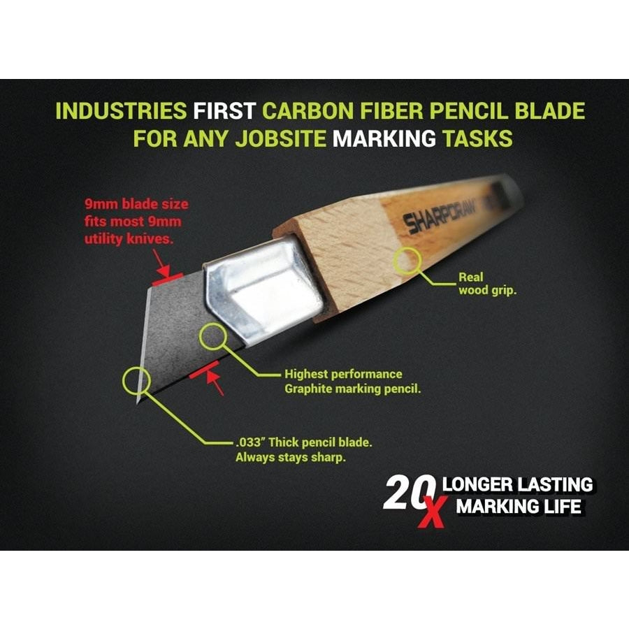 Accutrax A-00021A SharpDraw Carpenter Pencil Refills, 3-Pack