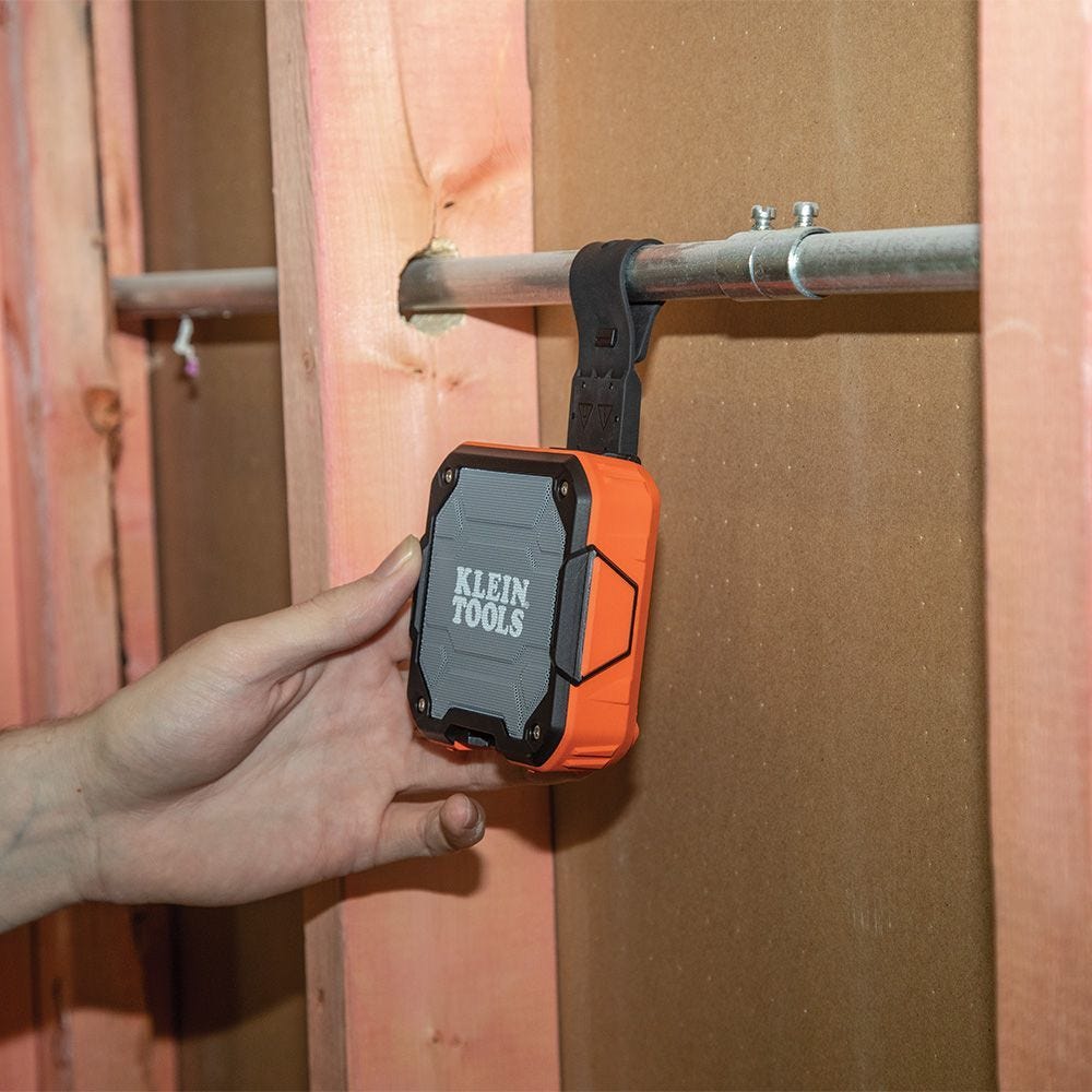Klein AEPJS2 Bluetooth Speaker, Wireless Portable Jobsite Speaker Plays Audio and Answers Calls Hands Free, with Magnetic Strap
