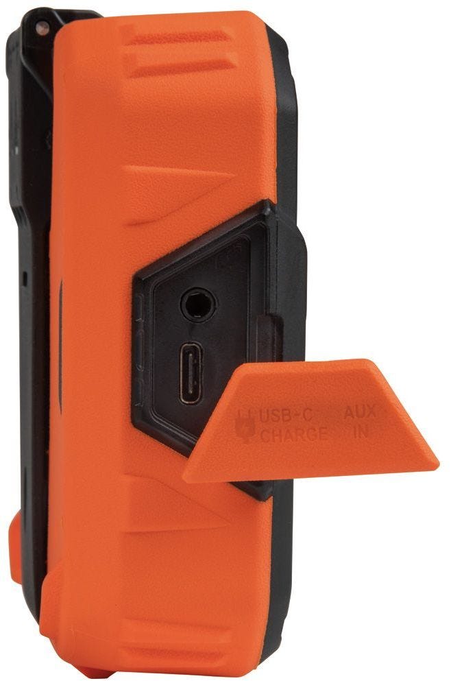 Klein AEPJS2 Bluetooth Speaker, Wireless Portable Jobsite Speaker Plays Audio and Answers Calls Hands Free, with Magnetic Strap
