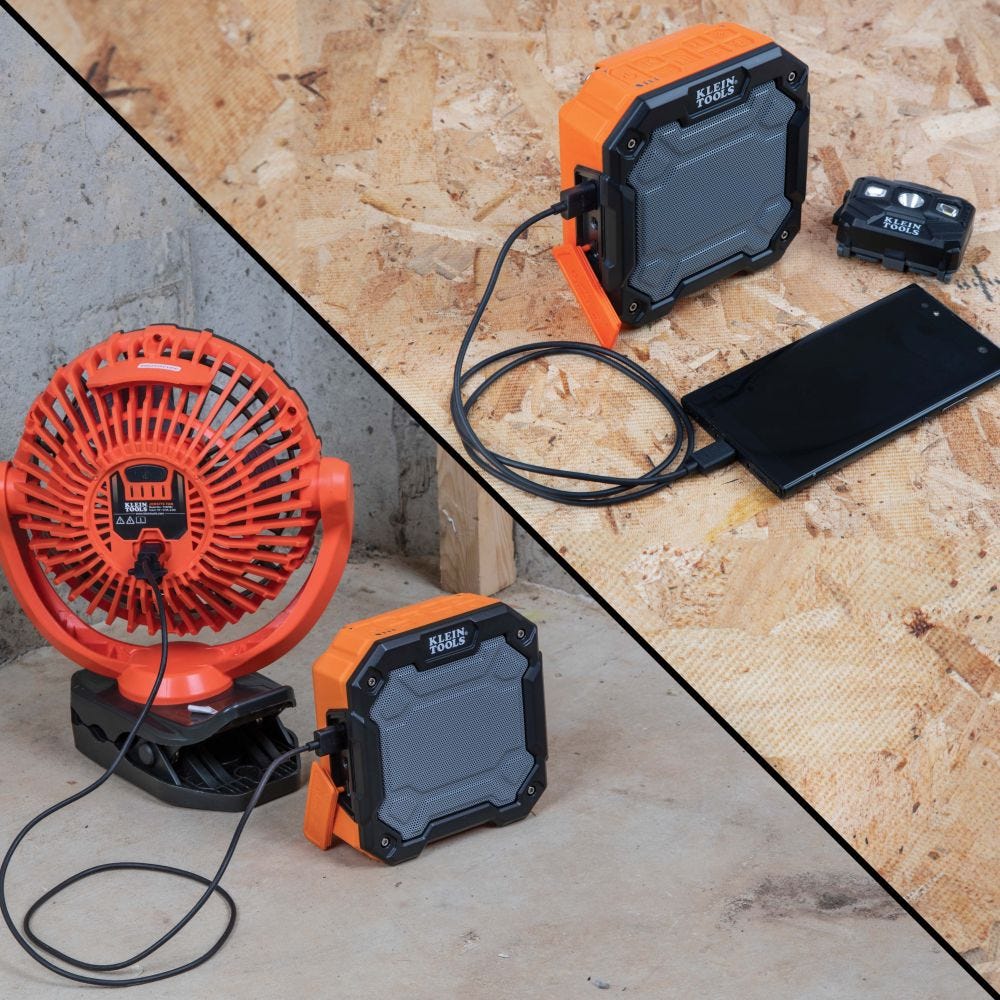 Klein AEPJS3 Portable Bluetooth Jobsite Speaker with Magnet and Hook