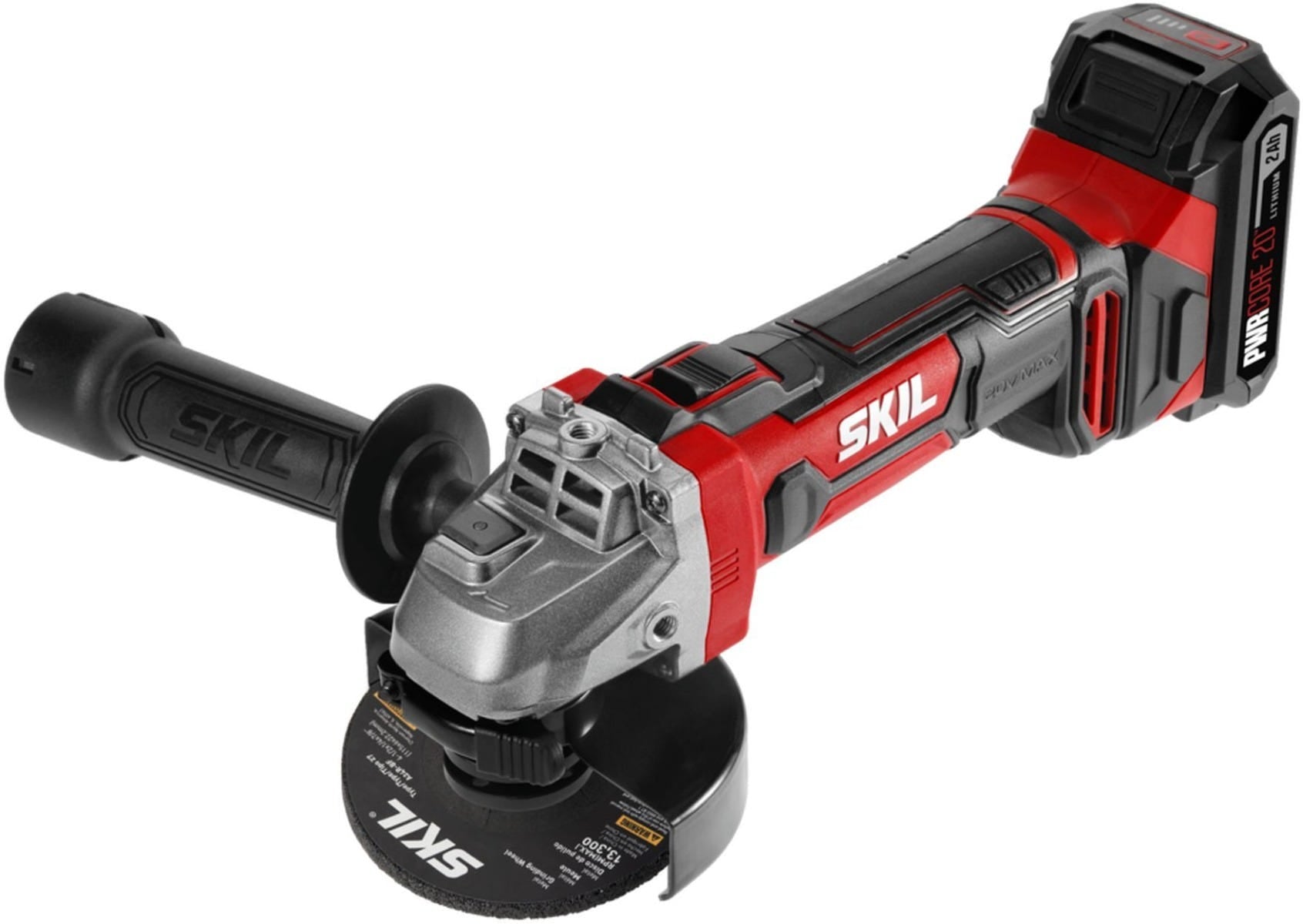SKIL AG290202 PWR CORE 20 20V 4-1/2'' Angle Grinder Kit with PWRCore 20 Lithium Battery