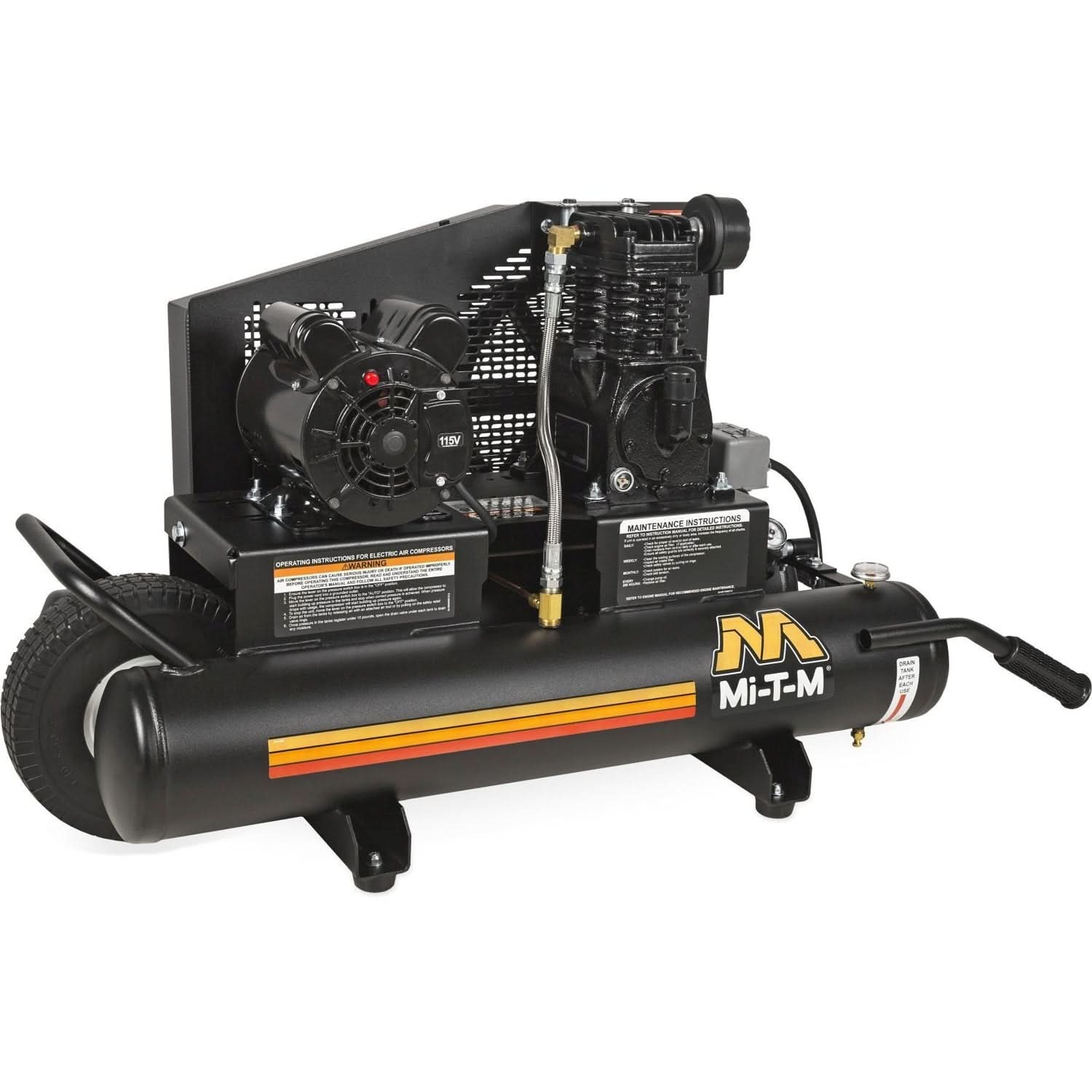 Mi-T-M AM1-PE15-08M 8-Gallon Single Stage Electric Air Compressor