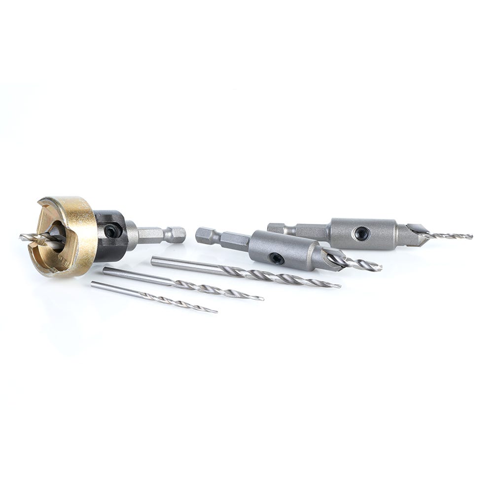 Amana Tools AMS-628 6-Piece Carbide Tipped Countersink Set