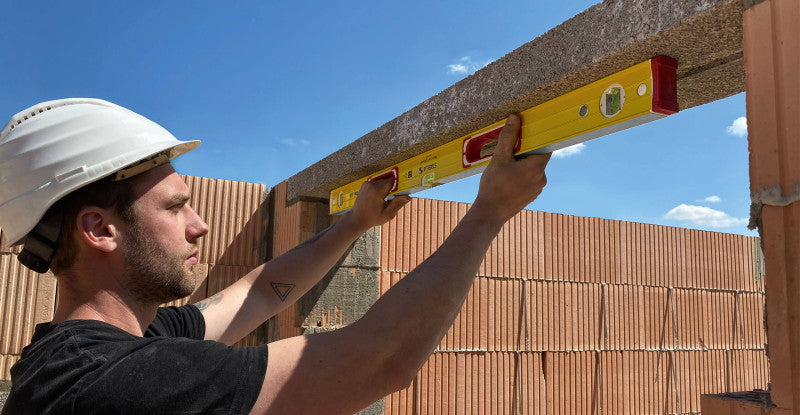 Stabila Type 196 level in use on a jobsite