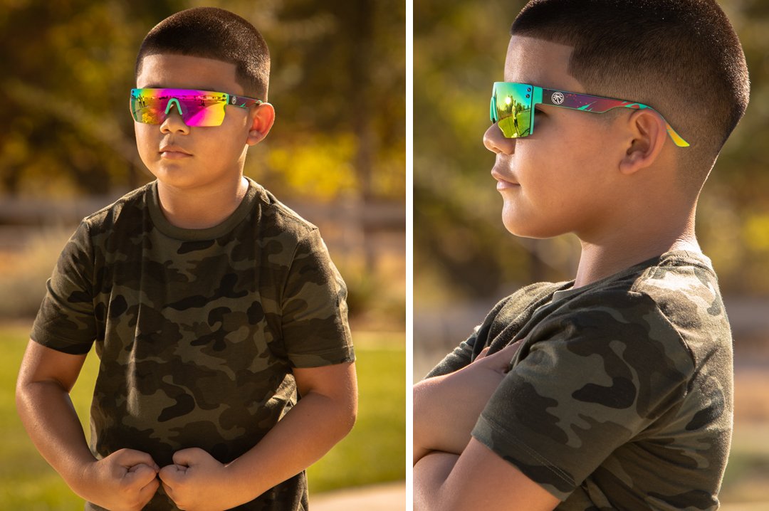 Heat Wave Kids Lazer Face Aqua Splash Sunglasses