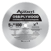 Avanti A05100X 5-1/2 in. x 100 Tooth Plywood Saw Blade Saw Blade