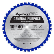 Avanti P1040X PRO 10 in. x 40-Tooth  General Purpose Saw Blade