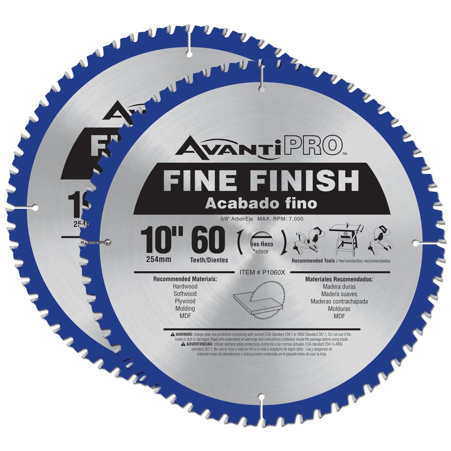 Avanti P106060PP PRO 10 in. x 60-Tooth  Saw Blade Value-Pack