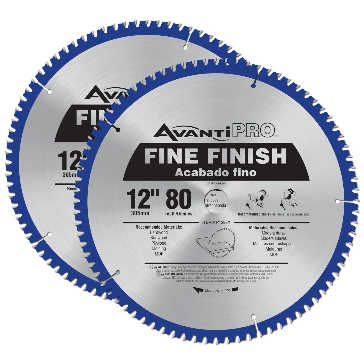 Avanti P128080PP PRO 12 in. x 80-Tooth  Value-Pack Saw Blade