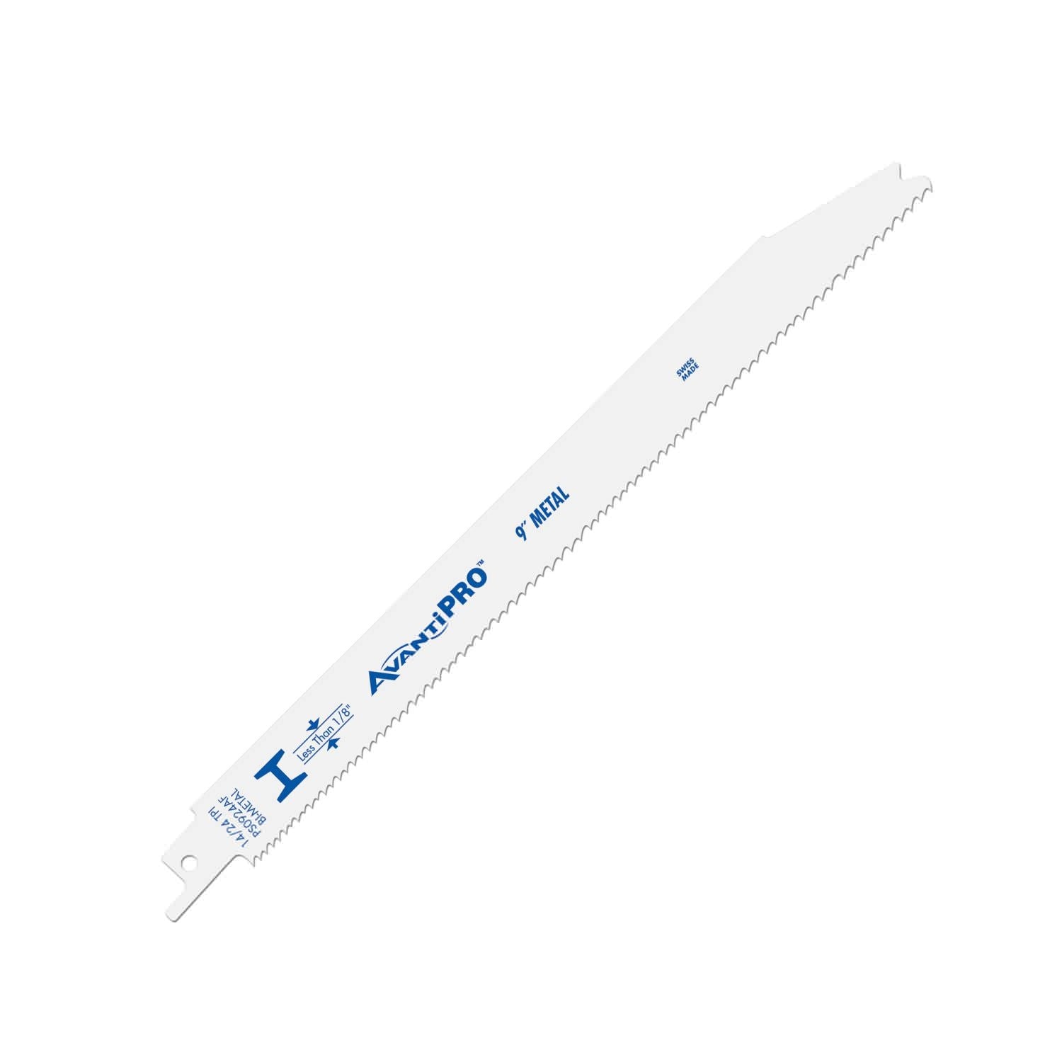 Avanti PS0924AF 9 in. 14/24 TPI Bi-Metal Reciprocating Saw Blade for Medium to Thin Metal Cutting