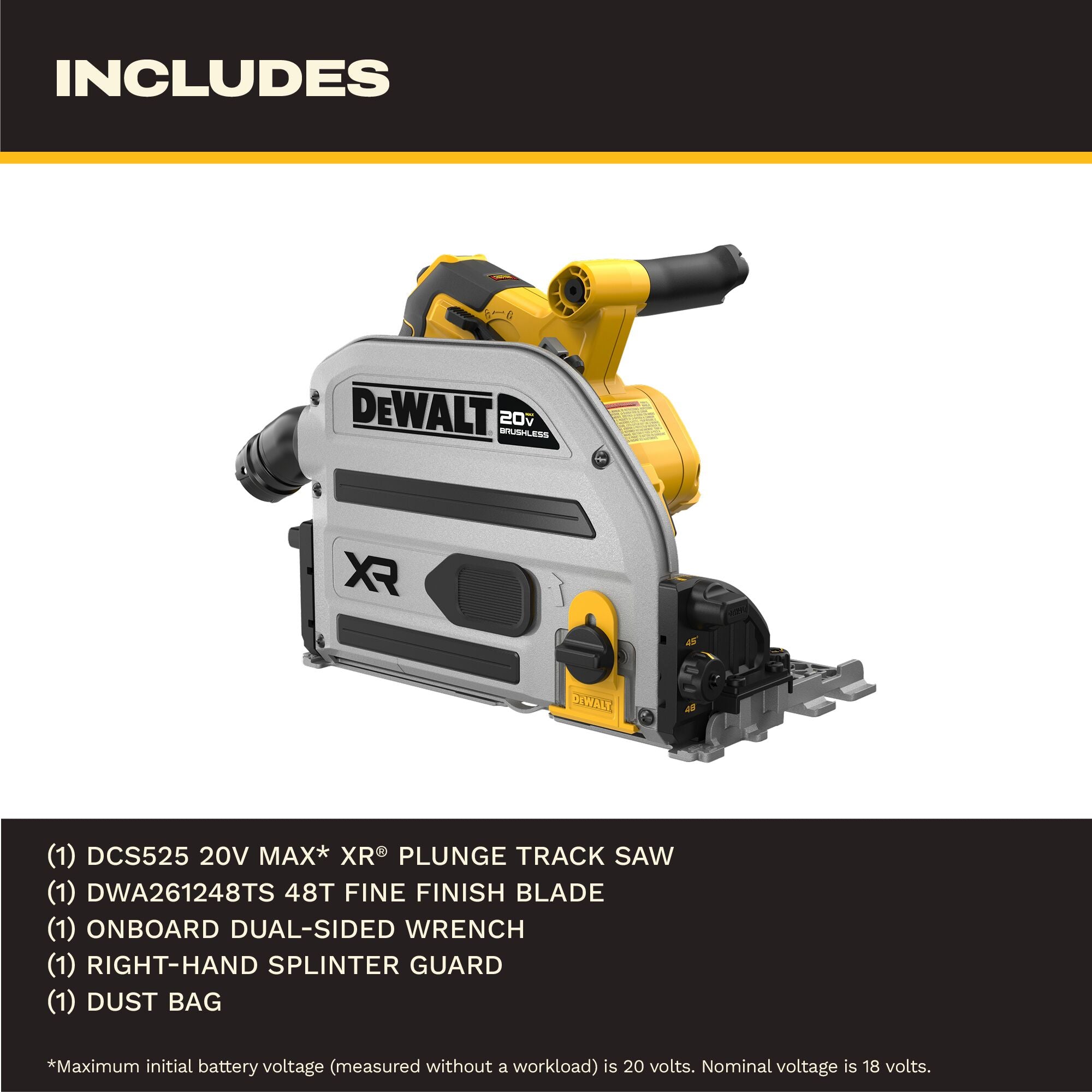 DEWALT 20V XR 6-1/2-in Track Saw (Tool-Only)