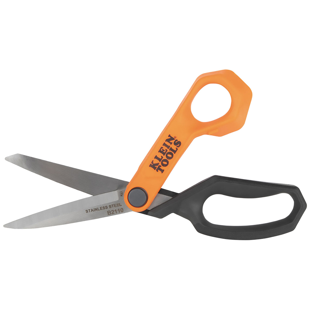 Klein offset utility shears angled view