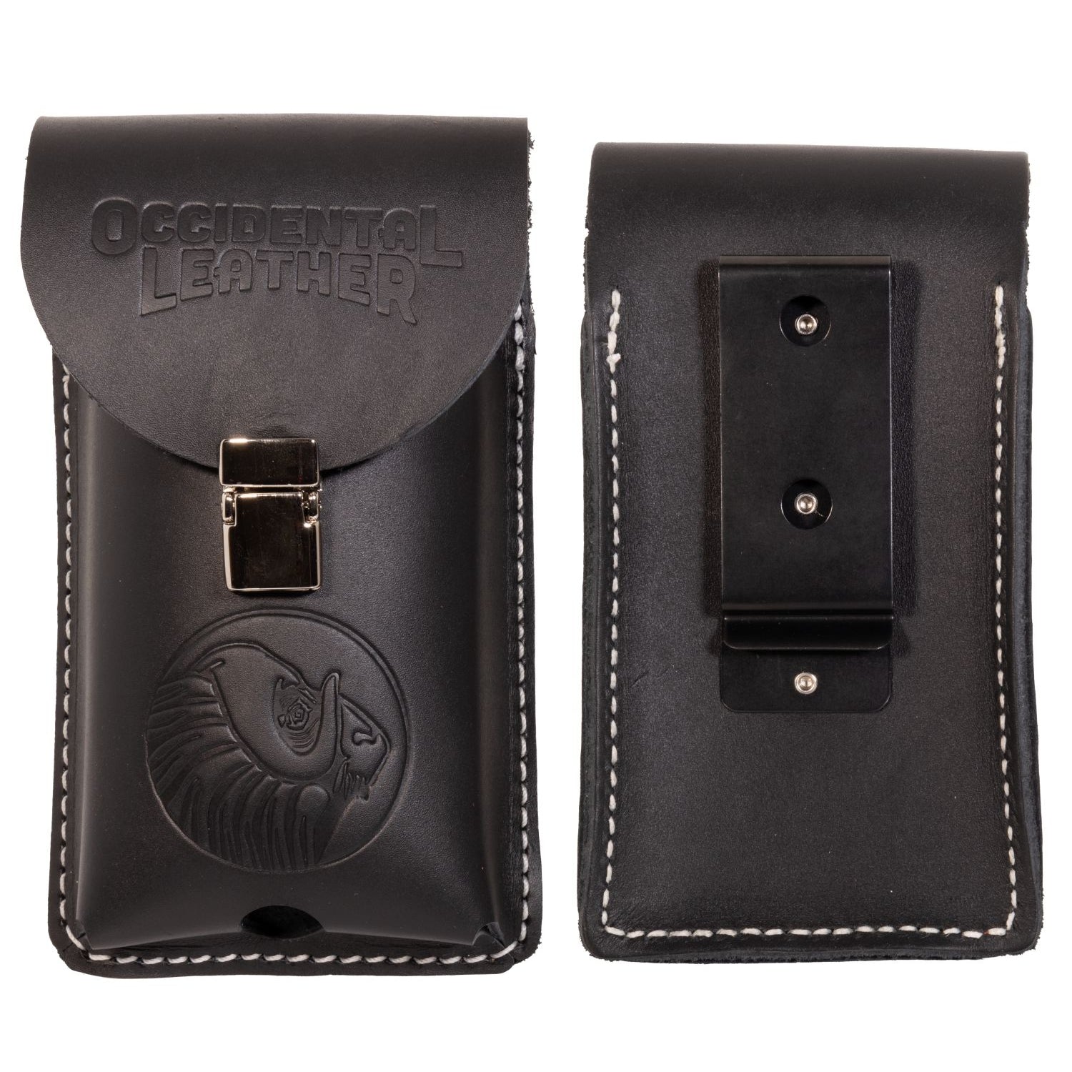 Occidental Leather B5330 Clip-On XL Leather Phone Holster, Black