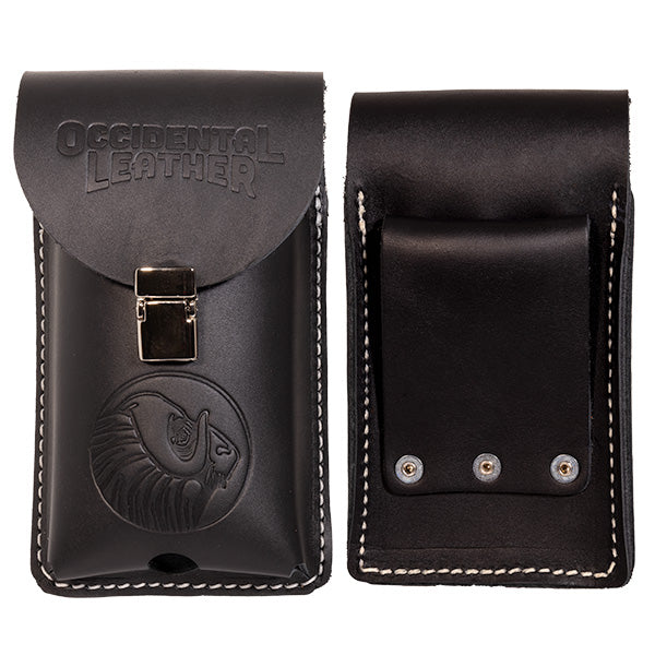 Occidental Leather B5331 Belt Worn XL Leather Phone Holster, Black