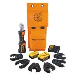 Klein Tools BAT207T144H Battery-Operated Cutter/Crimper Kit, 4 Ah