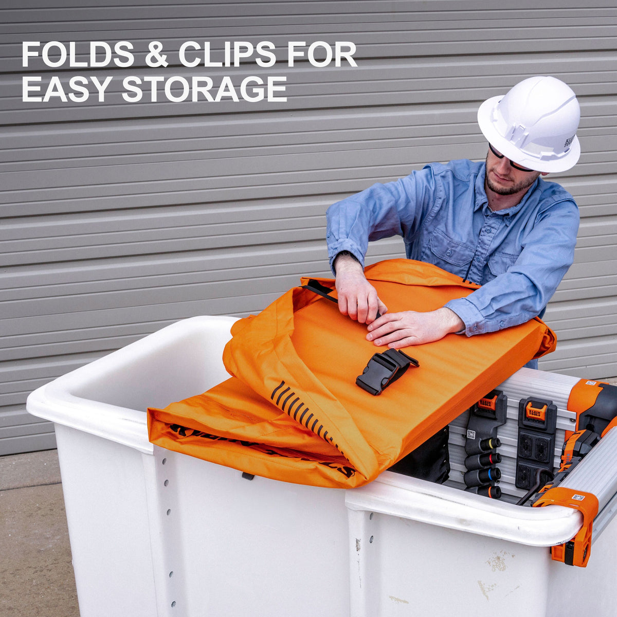 Klein 2-Man Bucket Cover seam-sealed weather protection