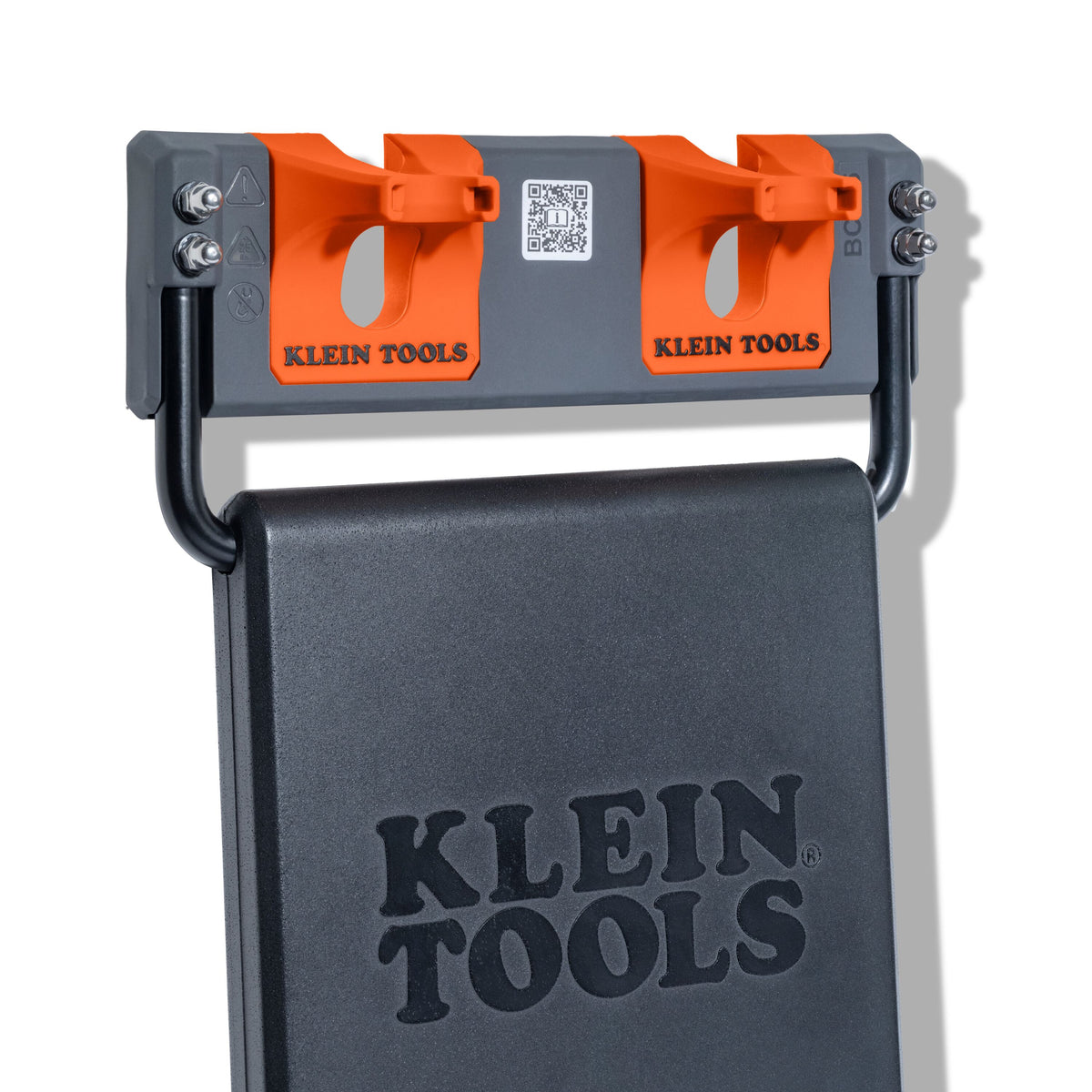 Klein Tools BC525S chainsaw scabbard hung on Bucket Work Center S-hooks