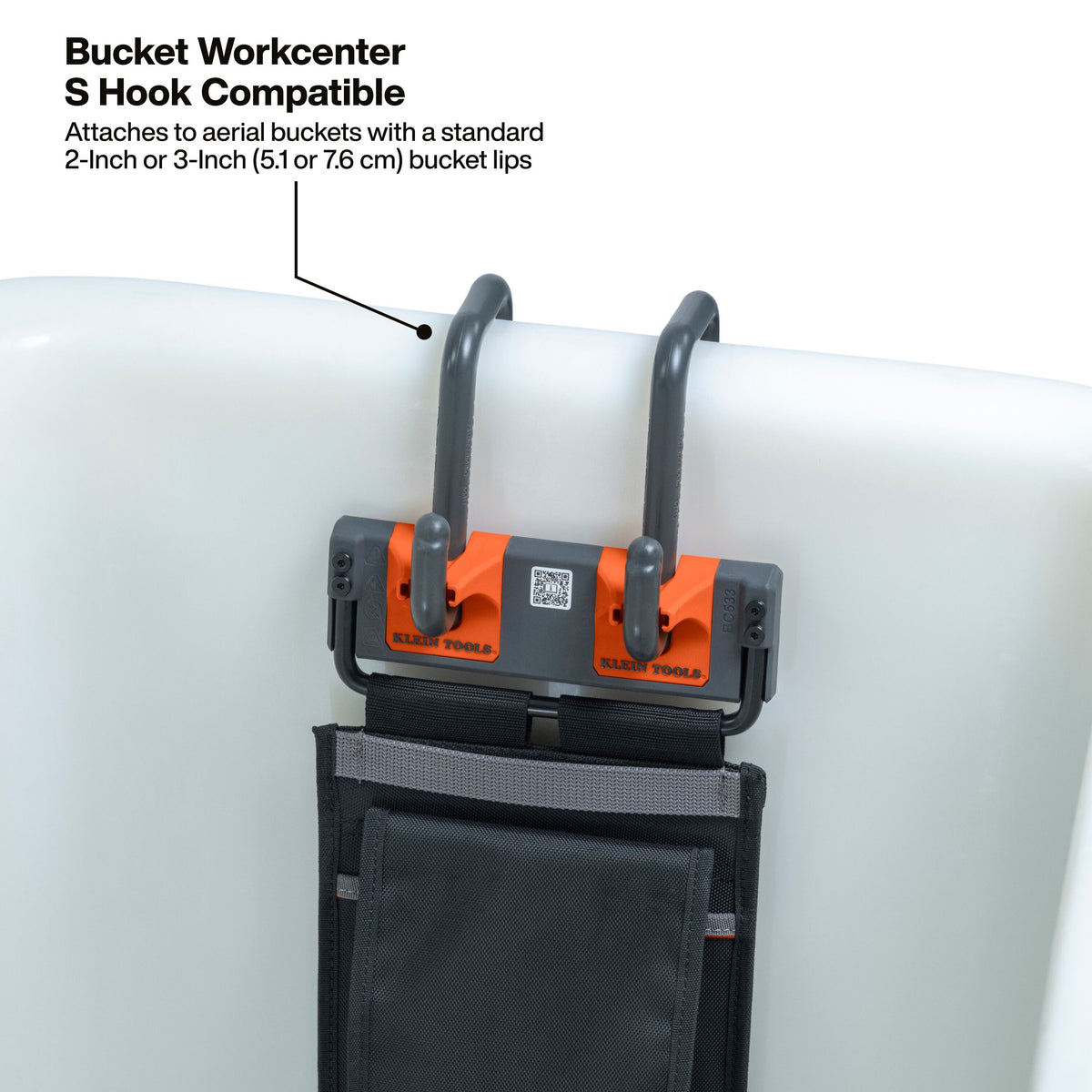 Klein Tools BC533S holder drain holes to keep tools dry