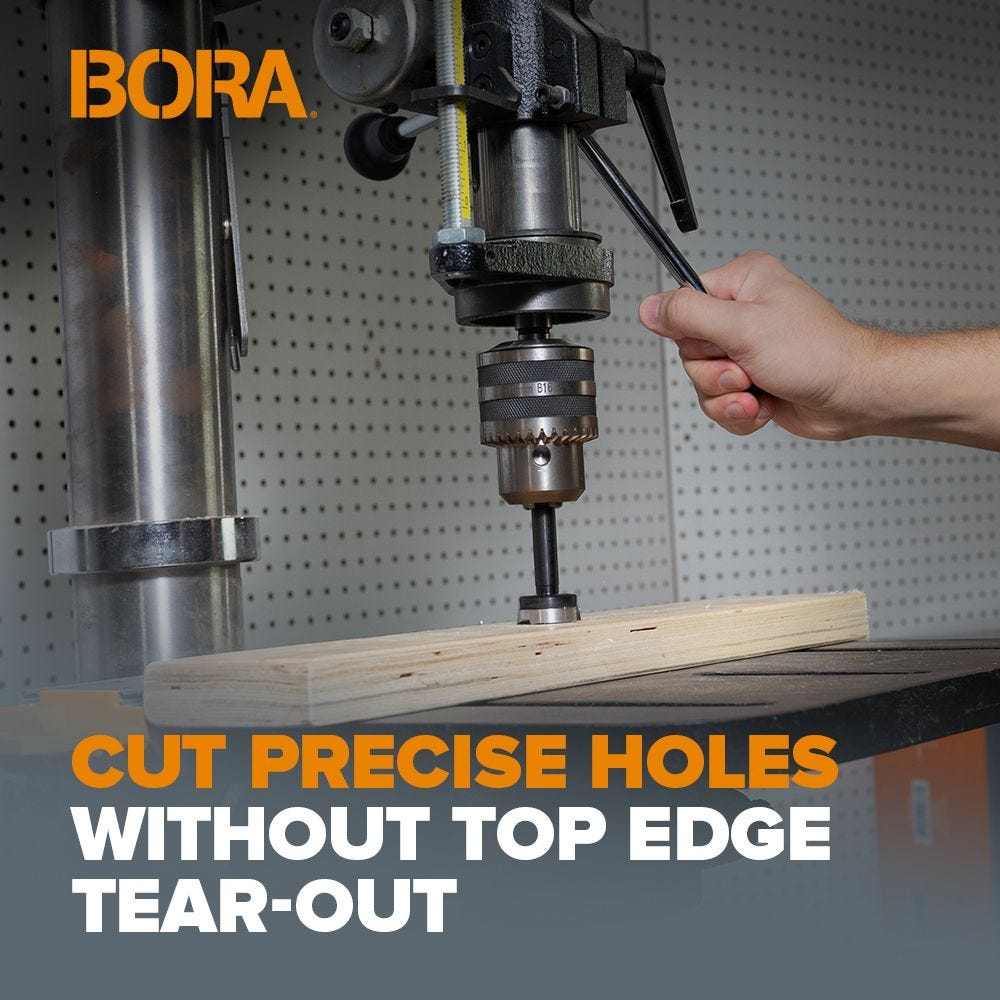 Bora BFB-009966 4-Piece Tempest Forstner Bit Set, 1/4", 1/2", 3/4" & 1"