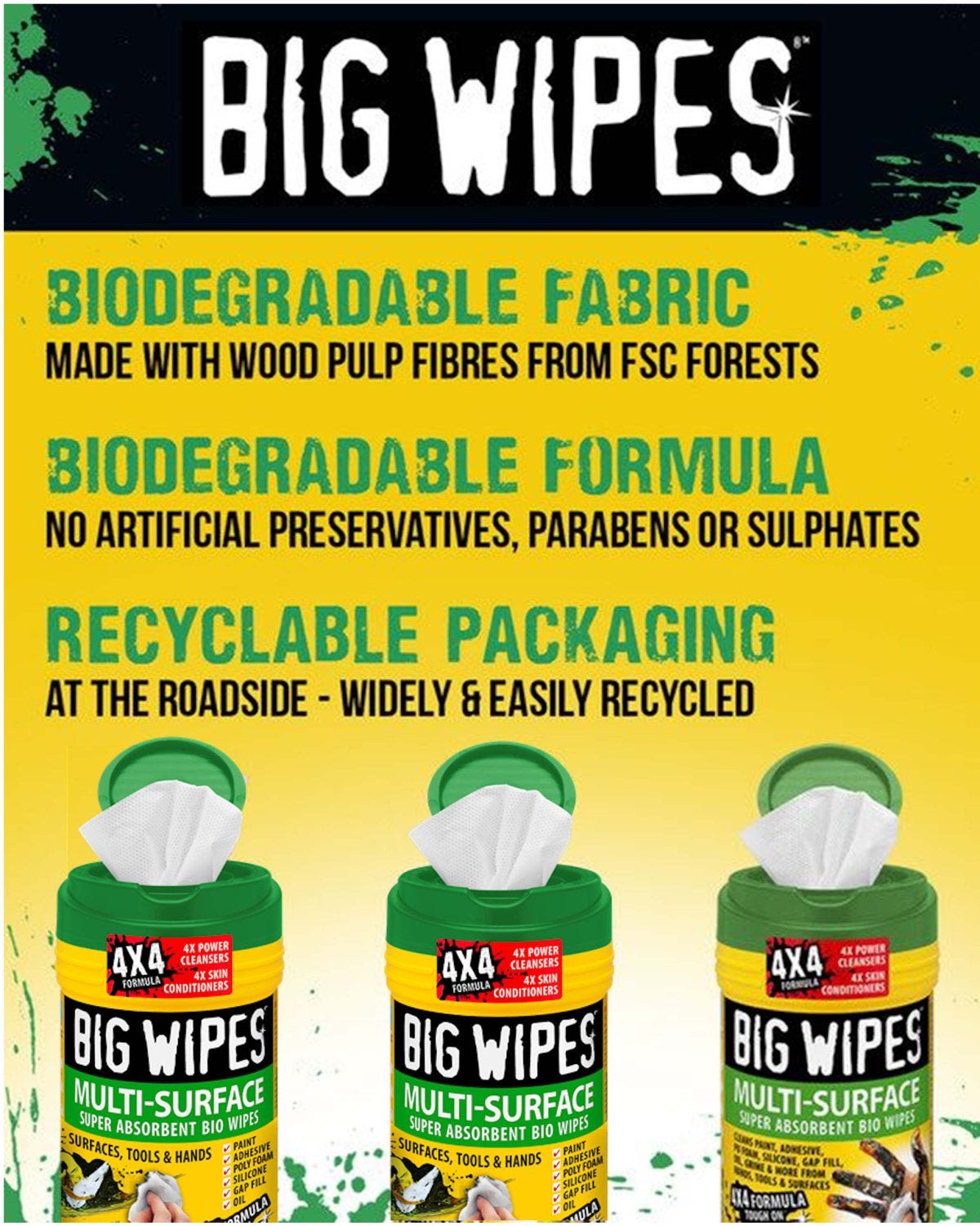 Big Wipes Industrial Cleaning Multi-Surface Pro+, 80-Count