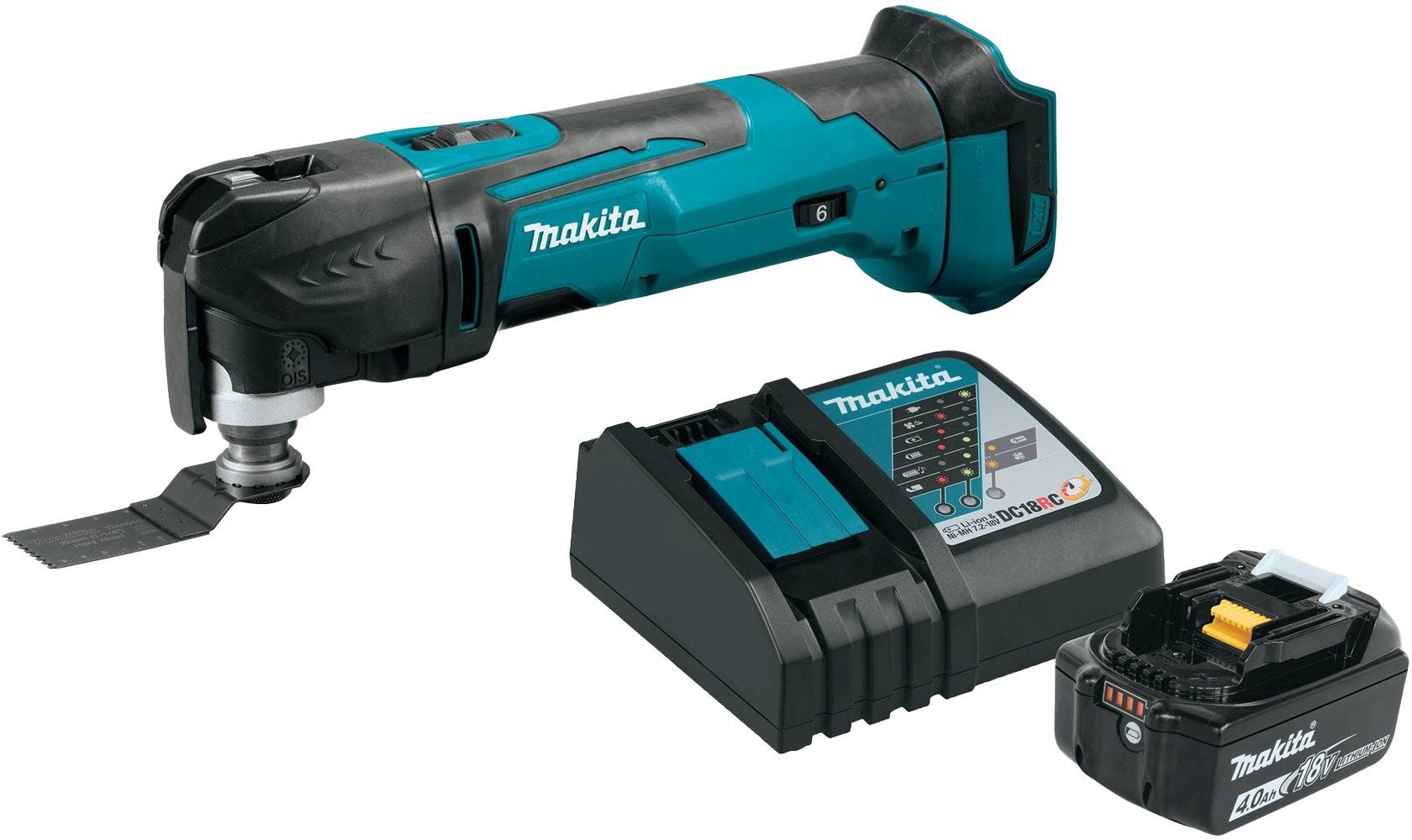 Makita XMT03Z 18V LXT Cordless Multi-Tool 4.0Ah Battery and Charger Starter Kit