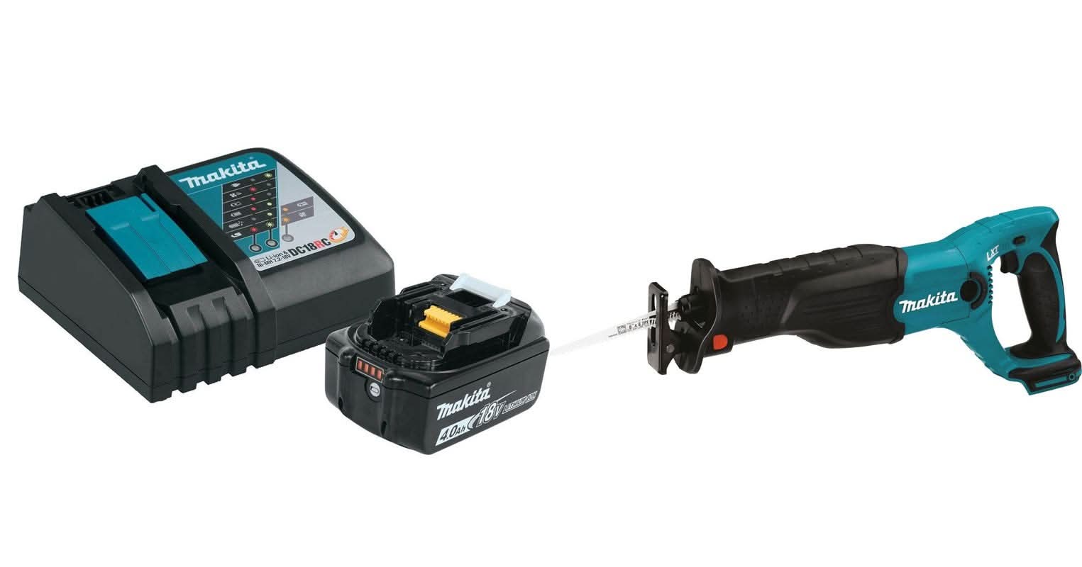 Makita 18V LXT Cordless Reciprocating Saw and 4.0Ah Battery and Charger Starter Pack