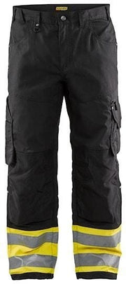 Blaklader 16971330 Hi-Vis Ripstop Pants, High-Visibility Yellow / Black