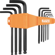 Klein Long Ball-End Hex Key Set, Metric, 10 Pieces BLS10M