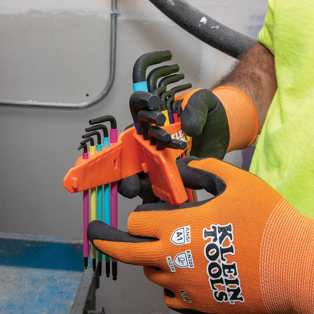 Klein Tools BLS18 18-Piece Color Coded Hex Key Set, SAE/Metric