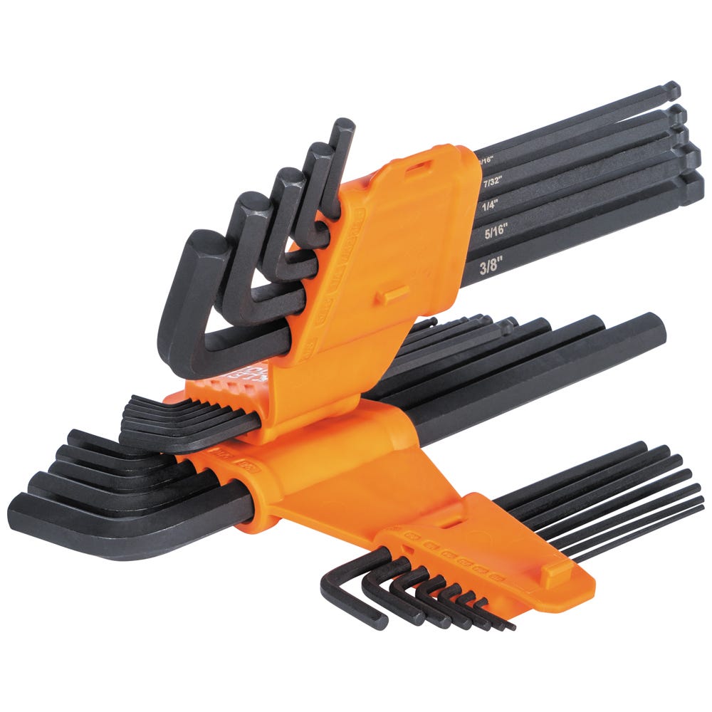 Klein Tools BLS22 22-Piece Long Ball End Hex Key Set, SAE/Metric