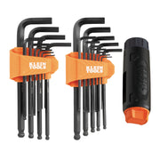 Klein Long Ball-End Hex Key Set, SAE and Metric, 22 Pieces BLS22H