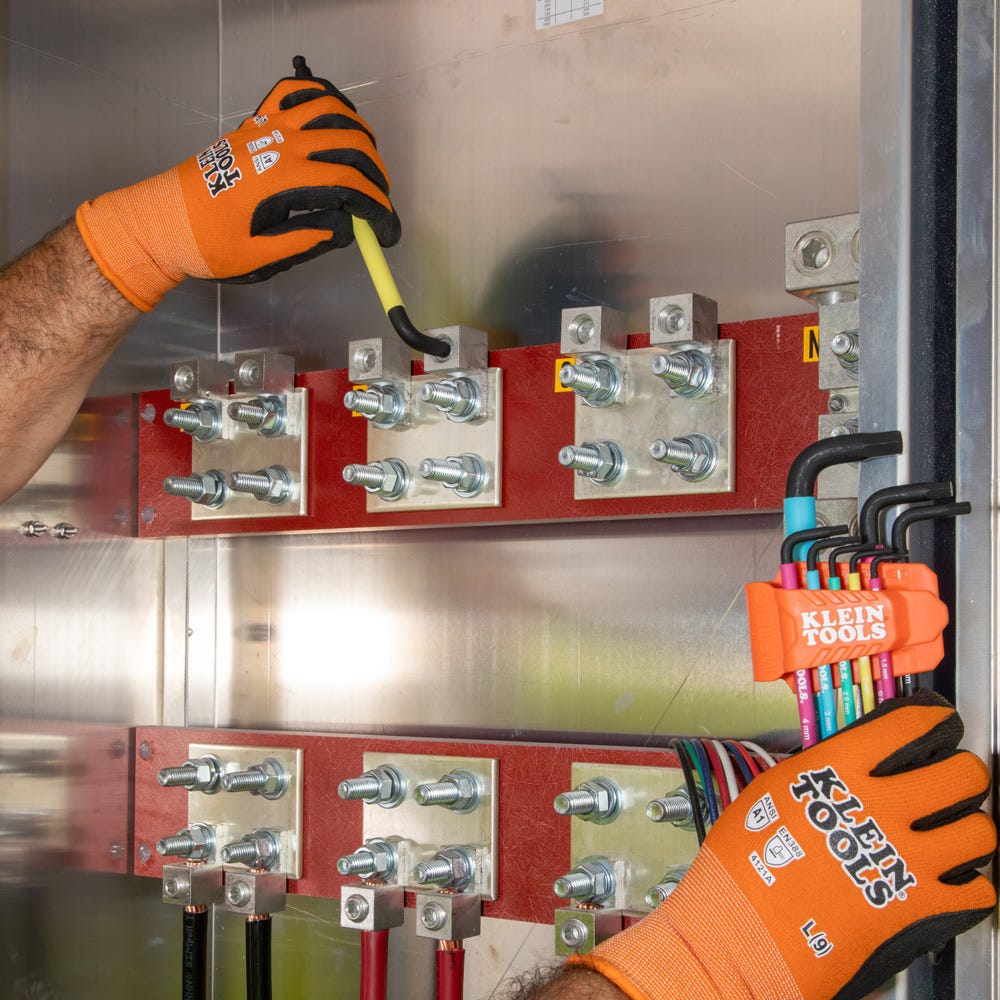 Klein Tools BLS9M 9-Piece Color Coded Extra Long L-Style Hex Key Set, Metric