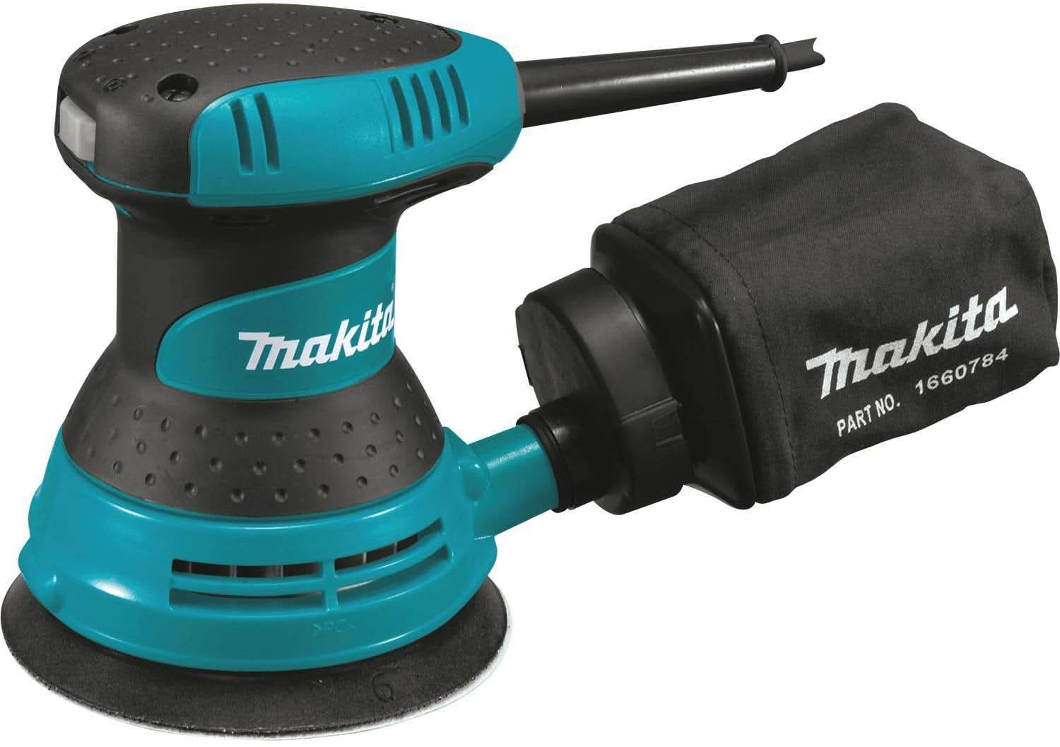 Makita 5" Random Orbit Sander Kit with 15-Piece Assorted Abrasives Kit