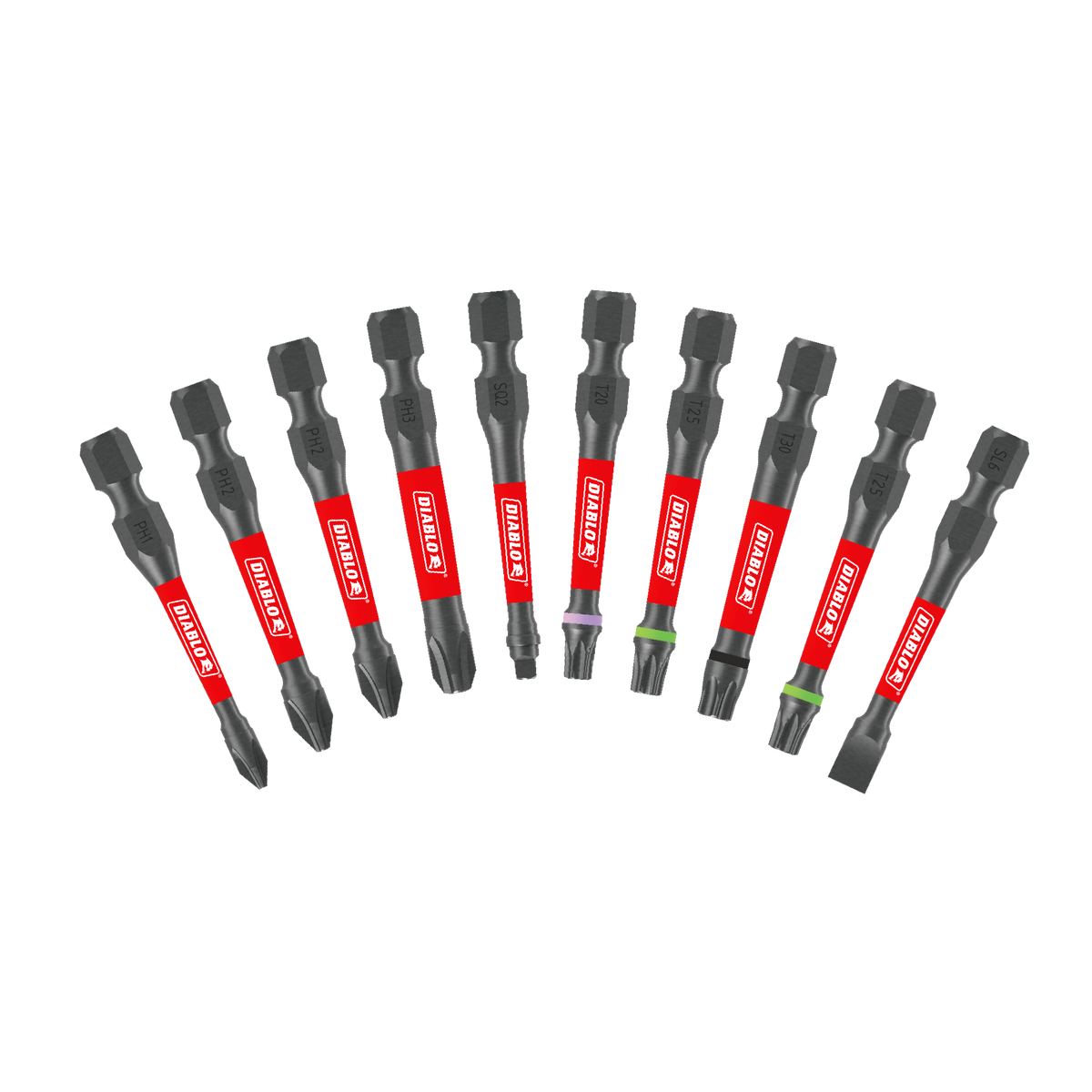 Diablo Carabiner Drive Bit Set (DSCC2-S10B)