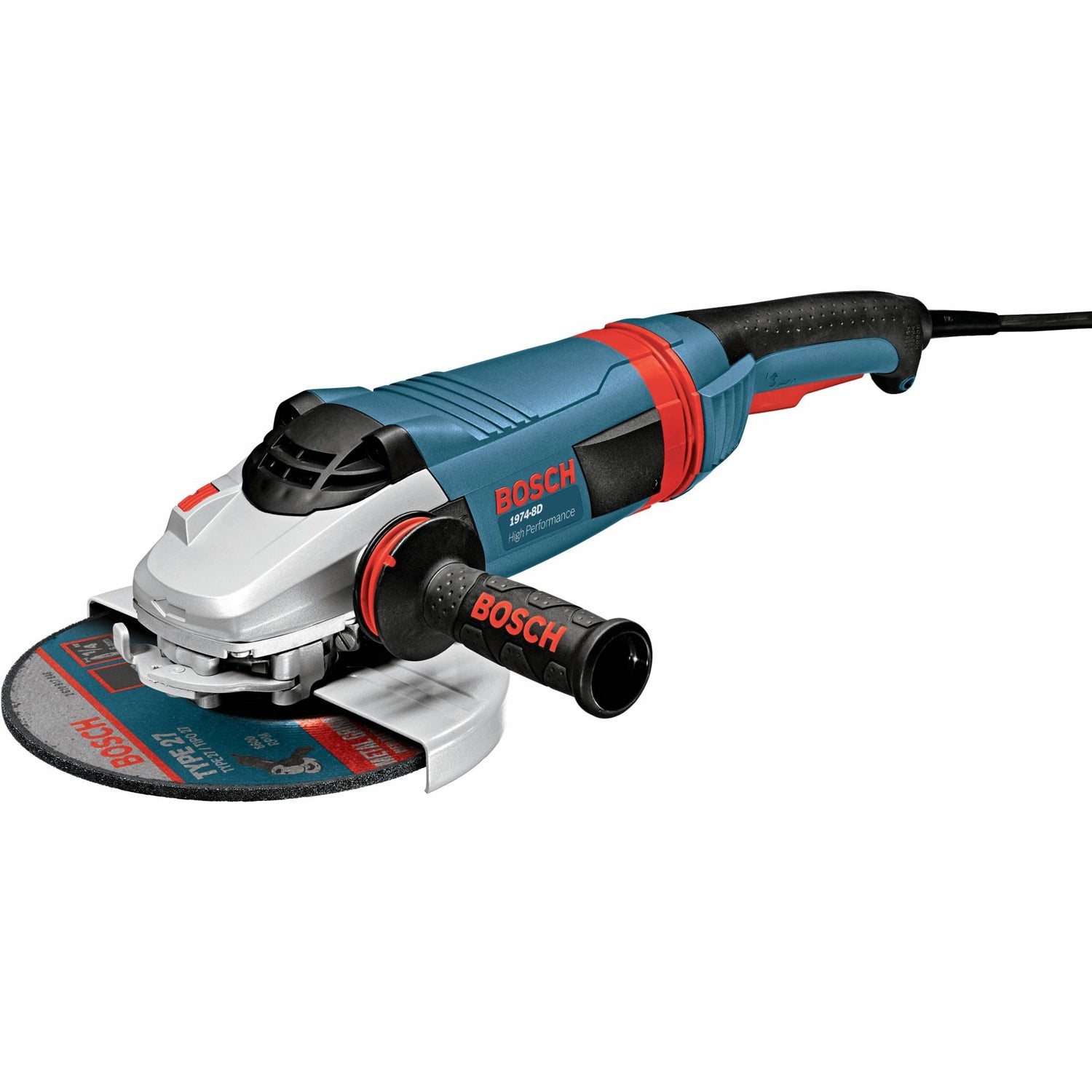 Bosch 1974-8D 7" 15 A High Performance Large Angle Grinder with No Lock-On Switch