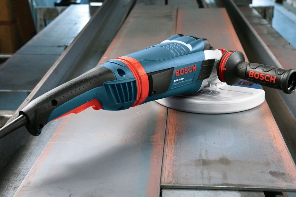 Bosch 1974-8D 7" 15 A High Performance Large Angle Grinder with No Lock-On Switch