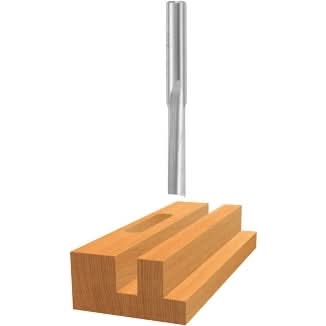 Bosch 85154 1/4 In. x 1 In. High Speed Steel 1-Flute Straight Router Bit
