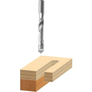 Bosch 85184 3/8 In. x 3/4 In. High Speed Steel Pilot Panel Down Spiral Router Bit