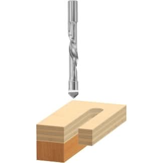 Bosch 85185 1/2 In. x 2-1/8 In. High Speed Steel Pilot Panel Down Spiral Router Bit
