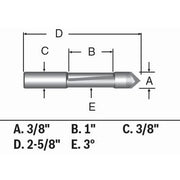 Bosch 85245MC 3/8" x 1" Carbide-Tipped Single-Flute Pilot Panel Concave Router Bit
